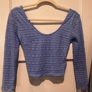 Forever 21 Blue Textured Women's Blouse